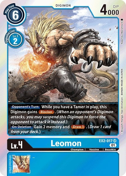 Image for Leomon (EX2-017 SR) - Digimon Card Game