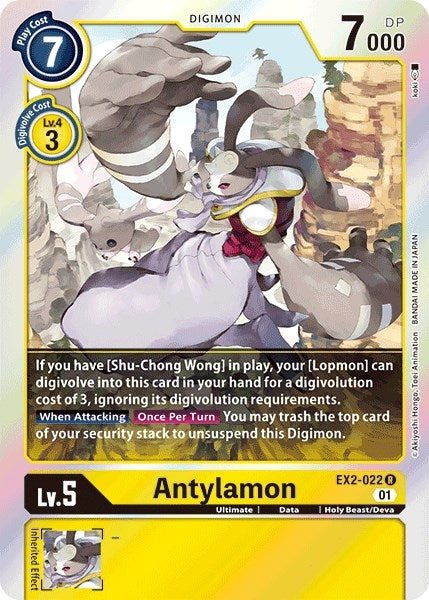 Image for Antylamon (EX2-022 R) - Digimon Card Game