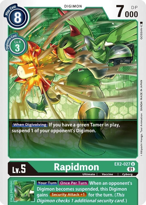 Rapidmon (#EX2-027 U) (Digital Hazard) Near Mint