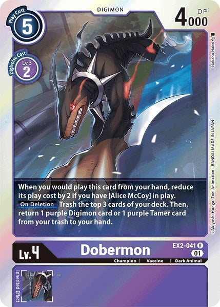 Image for Dobermon (EX2-041 R) - Digimon Card Game