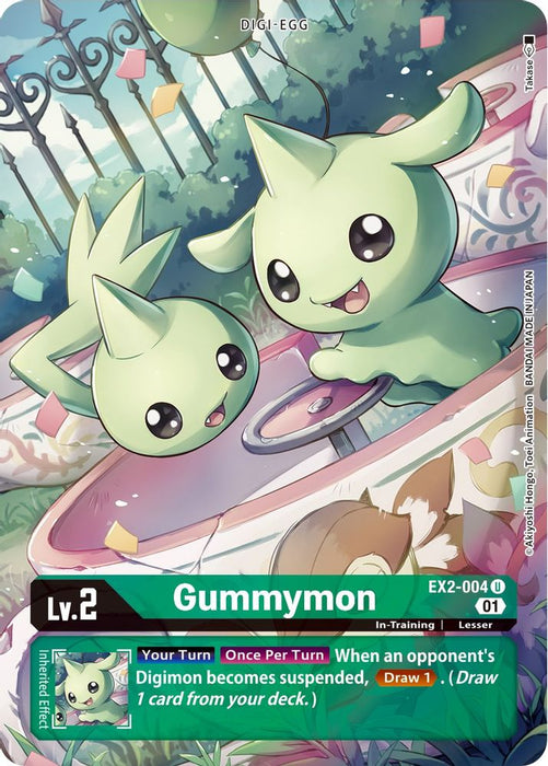 Gummymon (Alternate Art) (#EX2-004 U) (Digital Hazard) Near Mint Foil