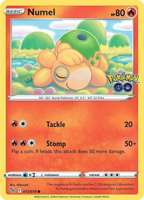 Numel (#013/078) (Pokemon GO) Near Mint Reverse Holofoil