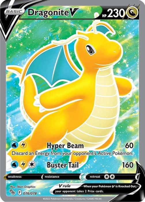 Dragonite V Full Art (#076/078) (Pokemon GO) Near Mint Holofoil