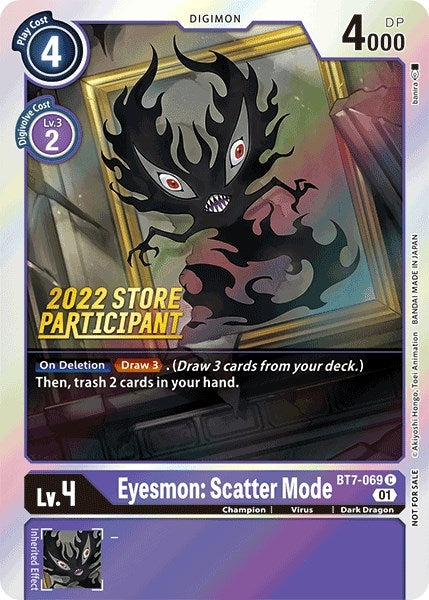 Image for Eyesmon: Scatter Mode (2022 Store Participant) (BT7-069 C) - Digimon Card Game