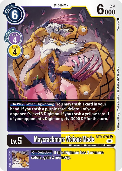 Image for Maycrackmon: Vicious Mode (BT9-076 C) - Digimon Card Game