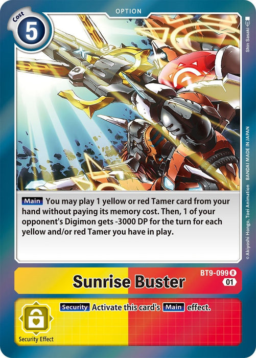 Image for Sunrise Buster (BT9-099 R) - Digimon Card Game