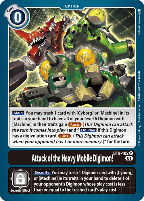 Image for Attack of the Heavy Mobile Digimon! (BT9-102 C) - Digimon Card Game