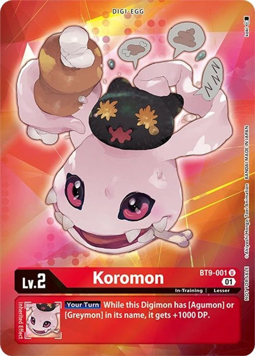 Koromon (Box Topper) (#BT9-001 U) (X Record) Near Mint Foil
