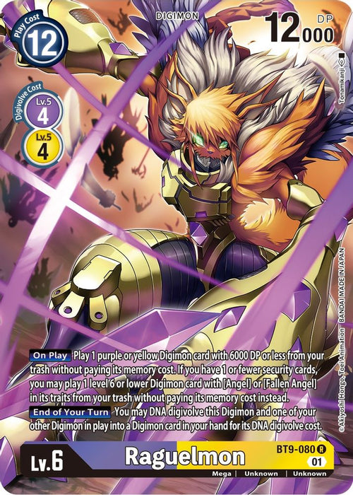 Raguelmon (Alternate Art) (#BT9-080 R) (X Record) Near Mint Foil