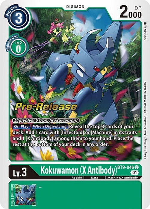 Kokuwamon (X Antibody) (#BT9-046 U) (X Record Pre-Release Cards) Near Mint Foil