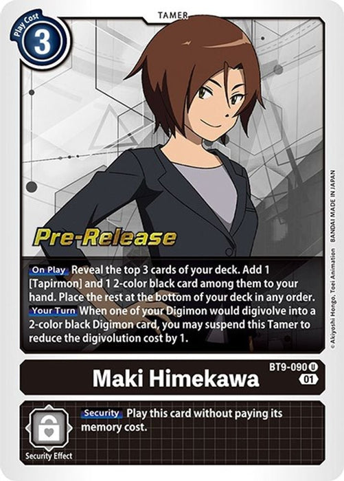 Maki Himekawa (#BT9-090 U) (X Record Pre-Release Cards) Near Mint Foil