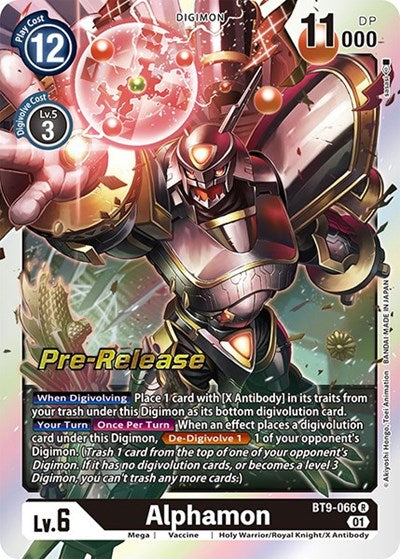 Alphamon (#BT9-066 R) (X Record Pre-Release Cards)