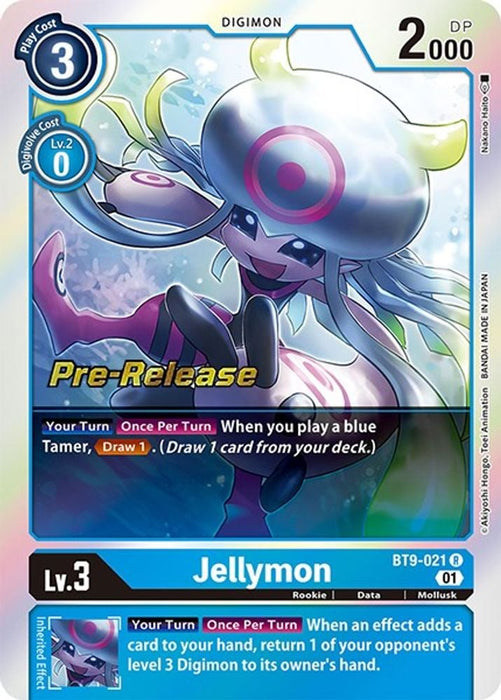Jellymon (#BT9-021 R) (X Record Pre-Release Cards) Near Mint Foil