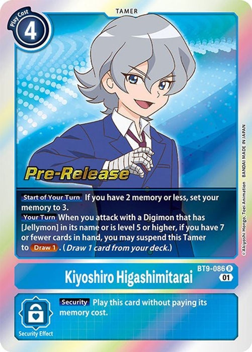 Kiyoshiro Higashimitarai (#BT9-086 R) (X Record Pre-Release Cards) Near Mint Foil