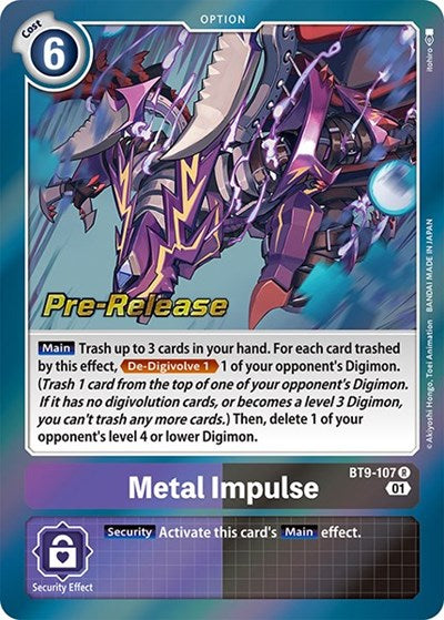 Metal Impulse (#BT9-107 R) (X Record Pre-Release Cards)