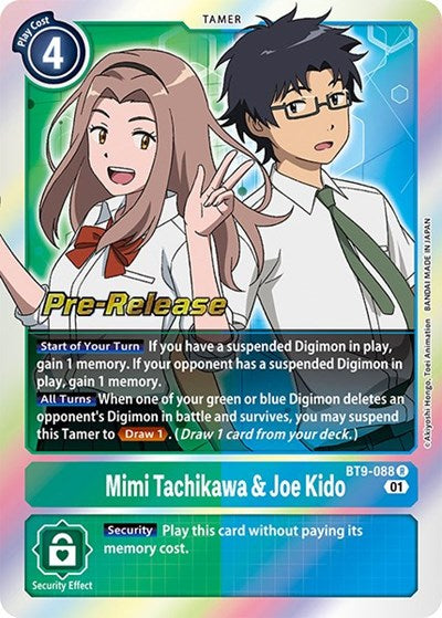 Mimi Tachikawa & Joe Kido (#BT9-088 R) (X Record Pre-Release Cards)