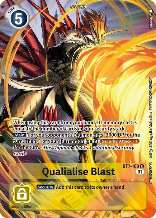 Qualialise Blast (Summer 2022 Dash Pack) (#BT7-100 R) (Next Adventure) Near Mint Foil