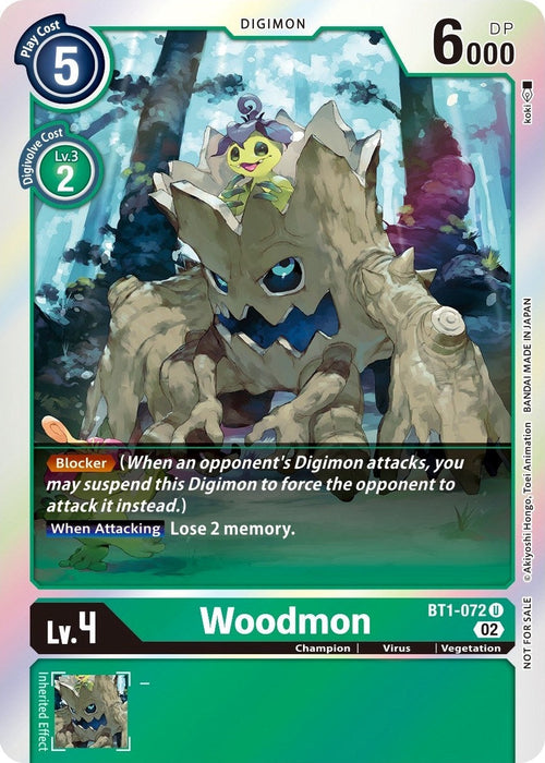 Image for Woodmon (Official Tournament Pack Vol. 6) (BT1-072 U) - Digimon Card Game