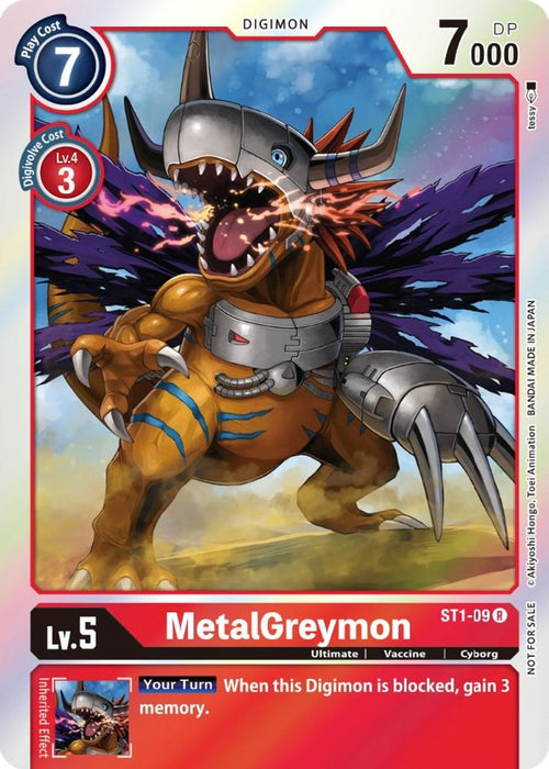 MetalGreymon (Official Tournament Pack Vol. 6) (#ST1-09 R) (Starter Deck 01: Gaia Red) Near Mint Foil