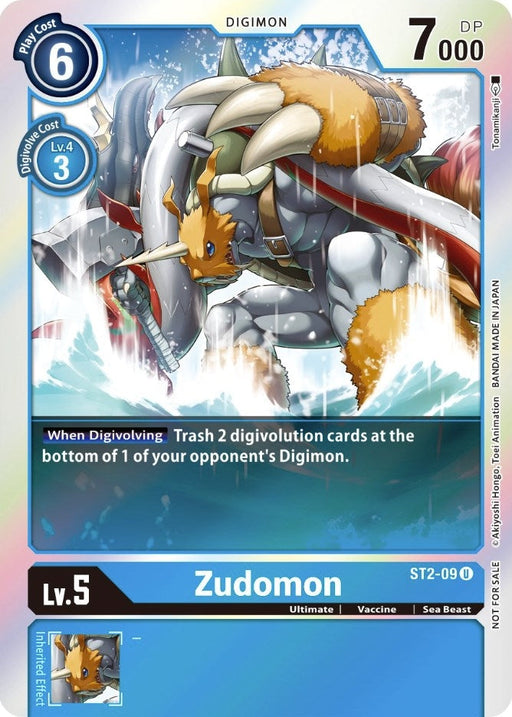 Image for Zudomon (Official Tournament Pack Vol. 6) (ST2-09 U) - Digimon Card Game