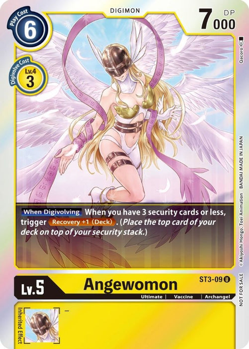 Angewomon (Official Tournament Pack Vol. 6) (#ST3-09 U) (Starter Deck 03: Heaven's Yellow) Near Mint Foil