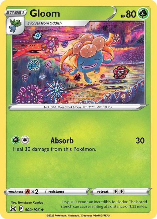 Gloom (#002/196) (SWSH11: Lost Origin) Near Mint Reverse Holofoil