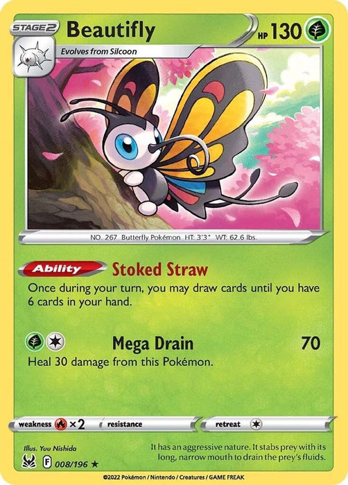Beautifly (#008/196) (SWSH11: Lost Origin)