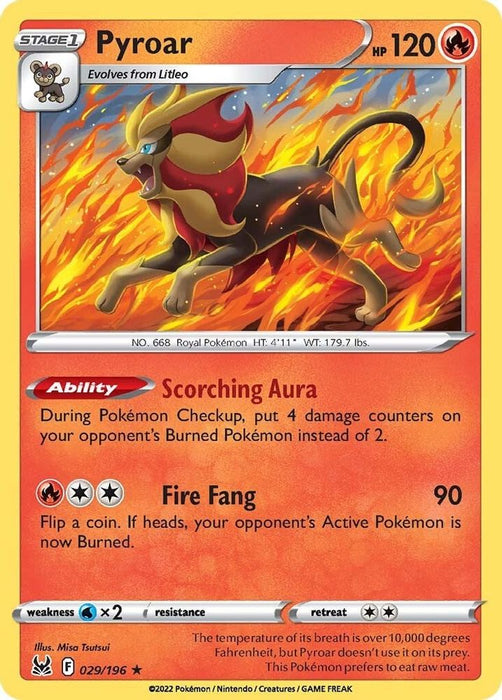 Pyroar (#029/196) (SWSH11: Lost Origin)