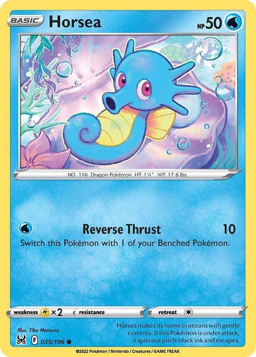 Horsea (#035/196) (SWSH11: Lost Origin) Near Mint Reverse Holofoil