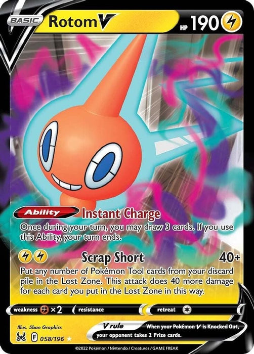 Rotom V (#058/196) (SWSH11: Lost Origin)