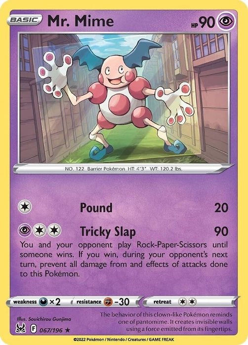 Mr. Mime (#067/196) (SWSH11: Lost Origin) Near Mint Reverse Holofoil