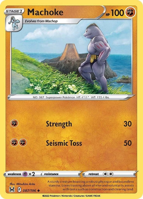 Machoke (#087/196) (SWSH11: Lost Origin) Near Mint Reverse Holofoil