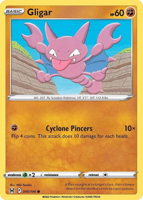 Gligar (#095/196) (SWSH11: Lost Origin) Near Mint Reverse Holofoil