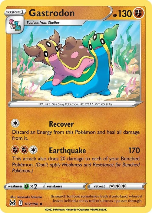 Gastrodon (#102/196) (SWSH11: Lost Origin) Near Mint Reverse Holofoil