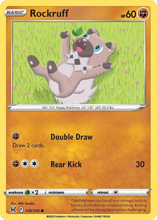 Rockruff (#109/196) (SWSH11: Lost Origin) Near Mint Reverse Holofoil