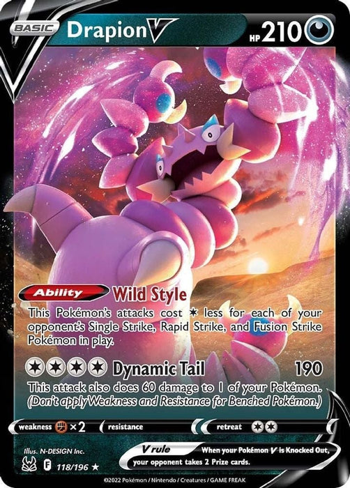 Drapion V (#118/196) (SWSH11: Lost Origin)