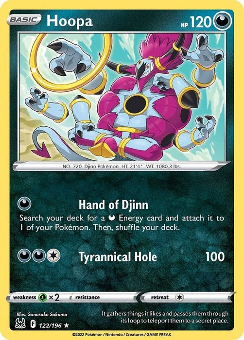 Hoopa (#122/196) (SWSH11: Lost Origin) Near Mint Reverse Holofoil
