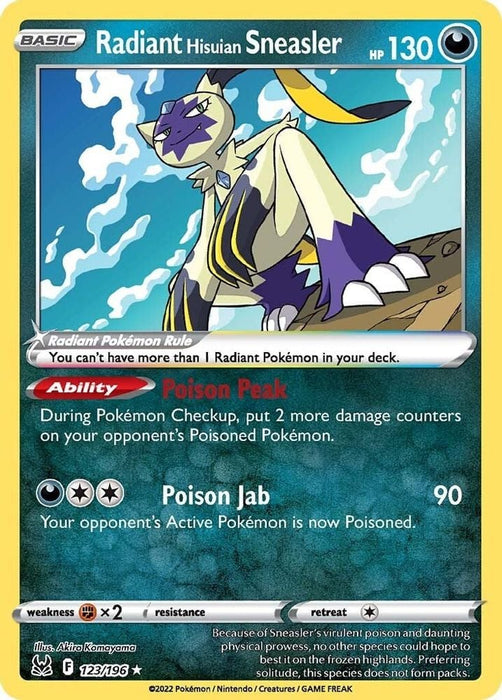 Radiant Hisuian Sneasler (#123/196) (SWSH11: Lost Origin)