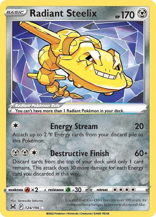 Radiant Steelix (#124/196) (SWSH11: Lost Origin)