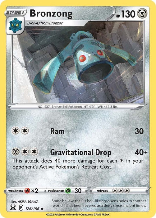 Bronzong (#126/196) (SWSH11: Lost Origin) Near Mint Reverse Holofoil