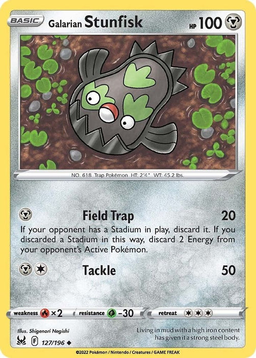 Galarian Stunfisk (#127/196) (SWSH11: Lost Origin) Near Mint Reverse Holofoil