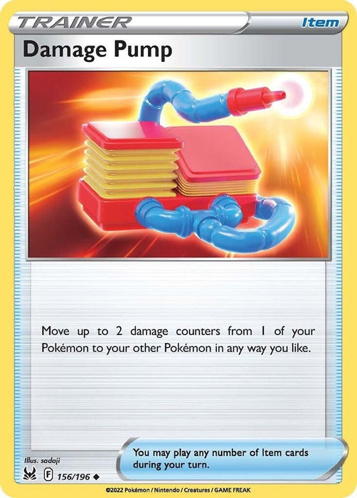 Damage Pump (#156/196) (SWSH11: Lost Origin) Near Mint Reverse Holofoil