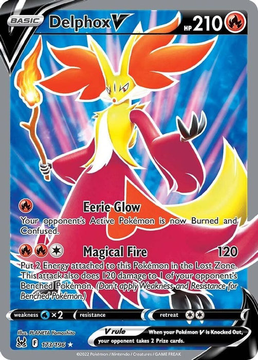 Delphox V (Full Art) (#173/196) (SWSH11: Lost Origin) Near Mint Holofoil