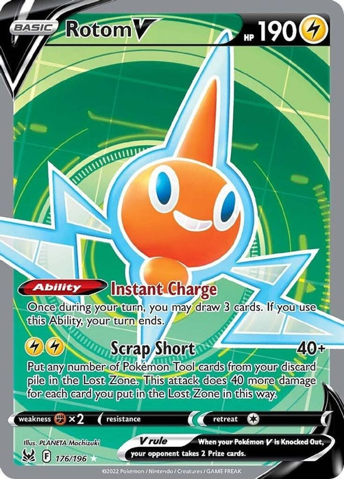 Rotom V Full Art (#176/196) (SWSH11: Lost Origin)
