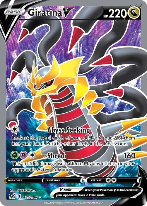 Giratina V Full Art (#185/196) (SWSH11: Lost Origin)