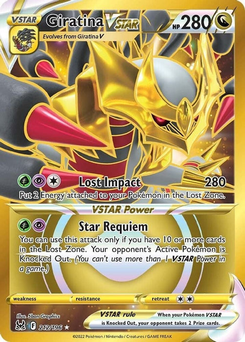 Giratina VSTAR 212 Secret (#212/196) (SWSH11: Lost Origin)