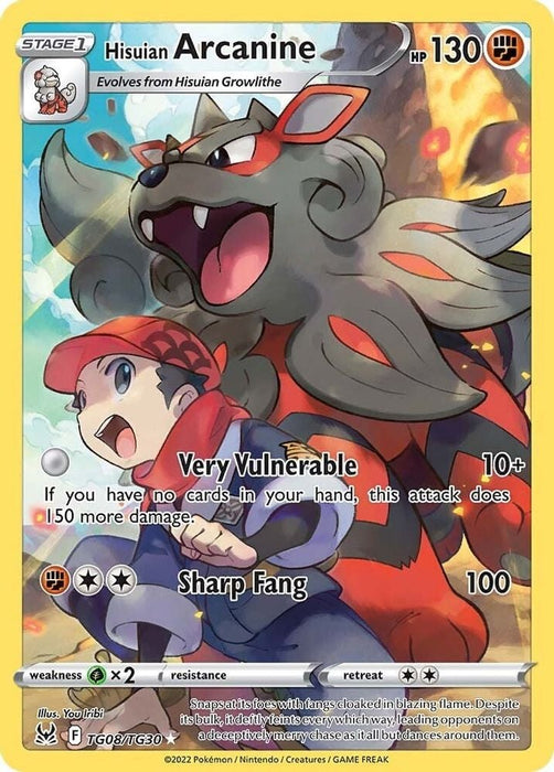 Hisuian Arcanine (#TG08/TG30) (SWSH11: Lost Origin Trainer Gallery)