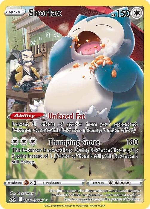 Snorlax (#TG10/TG30) (SWSH11: Lost Origin Trainer Gallery) Near Mint Holofoil