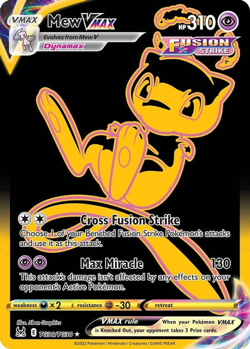 Mew VMAX (Secret) (#TG30/TG30) (SWSH11: Lost Origin Trainer Gallery) Near Mint Holofoil