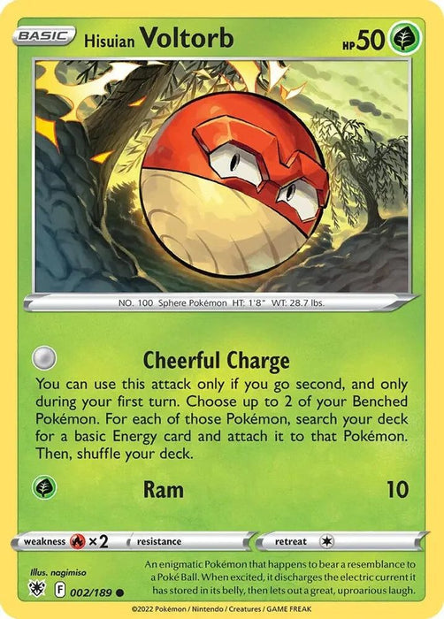 Hisuian Voltorb - 002/189 (Cosmos Holo) (#002/189) (Deck Exclusives)